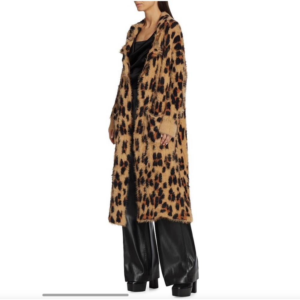 Simon Miller Maud Cheetah-Print Faux Fur Coat - Picture 3 of 9